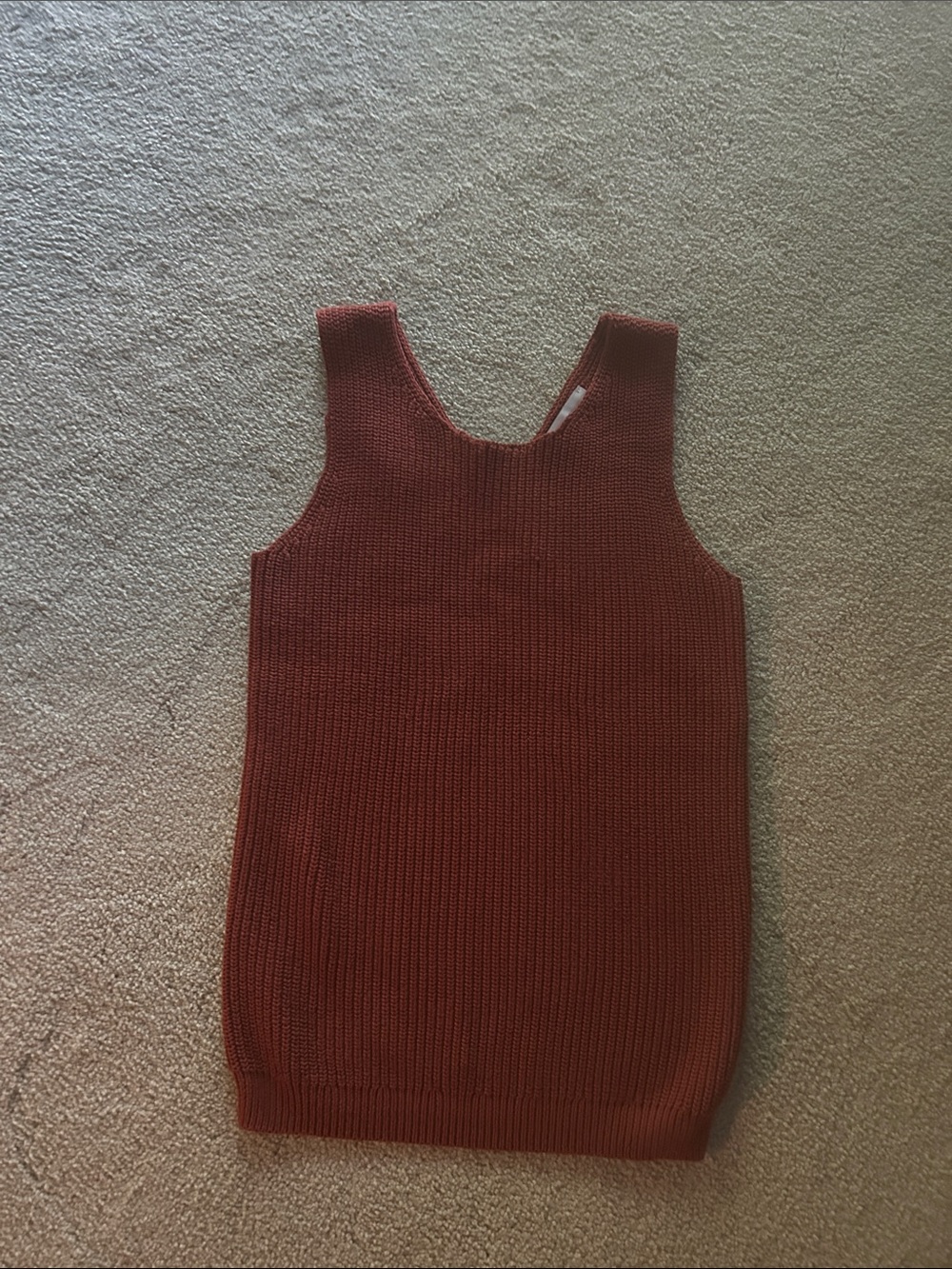 LOFT Brick Red Ribbed Tank